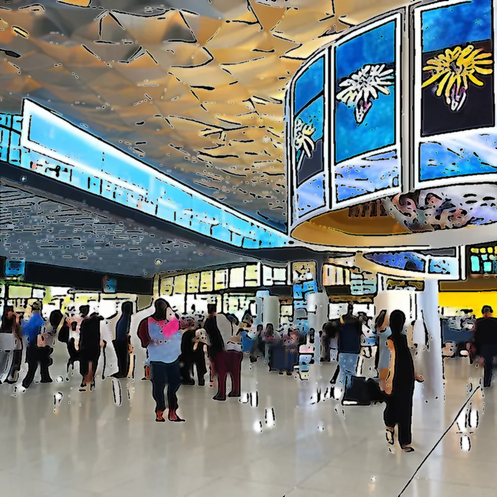 Artistic representation for Local and minority - owned businesses celebrated at LAX Terminal 3