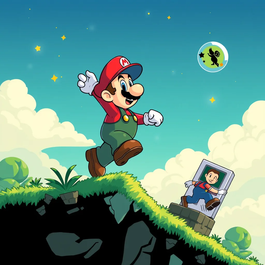 Artistic representation for "explore nintendo's legendary journey: super mario and game boy unveiled at