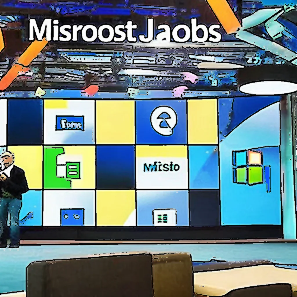 Artistic representation for Microsoft cutting more jobs from its gaming unit, leaving employees in limbo.