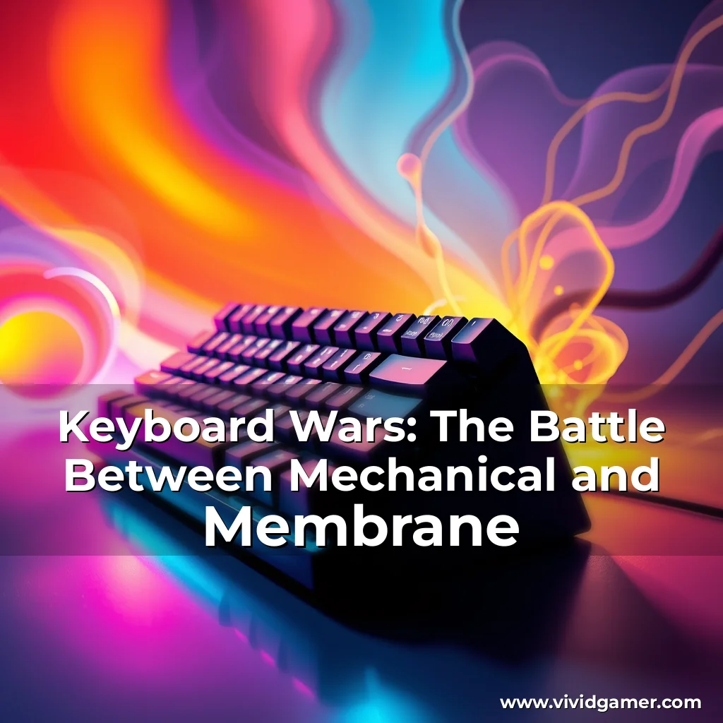 Artistic representation for Keyboard Wars: The Battle Between Mechanical and Membrane